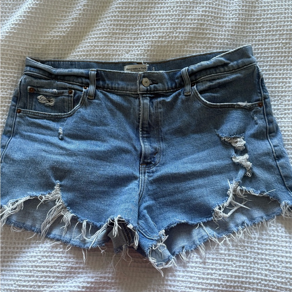 Abercrombie & Fitch distressed denim shorts